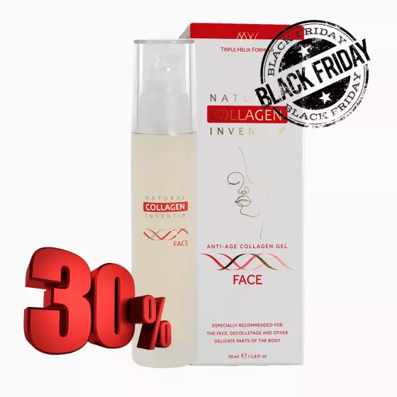 Minutová anti-age péče - Živý kolagen Přírodní kolagen Inventia FACE - na OBLIČEJ - Triple Helix Formula - 50 ml